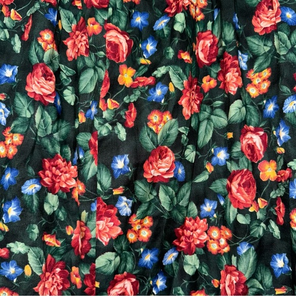 Women’s Vintage Homemade Cottagecore Grandma Floral Midi Length Flowy Skirt NEW - Picture 4 of 13